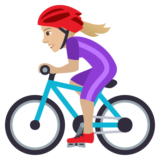 Radfahrerin: Mittelhelle Hautfarbe