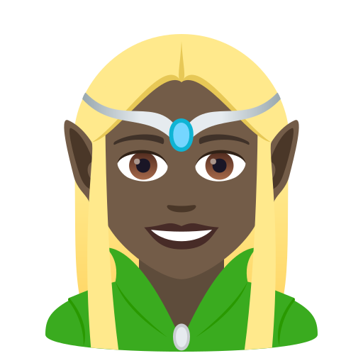 Elfe: Dunkle Hautfarbe
