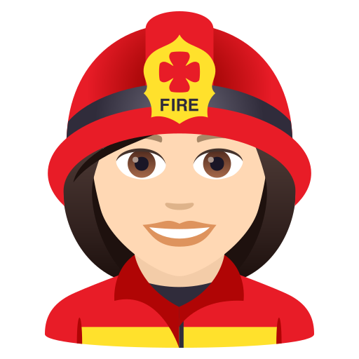 Feuerwehrfrau: Helle Hautfarbe