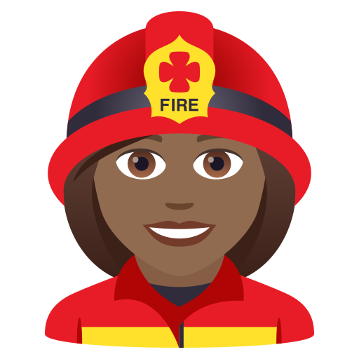 Feuerwehrfrau: Mitteldunkle Hautfarbe
