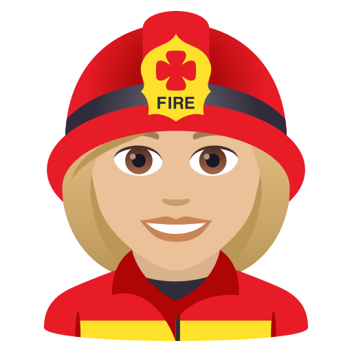 Feuerwehrfrau: Mittelhelle Hautfarbe