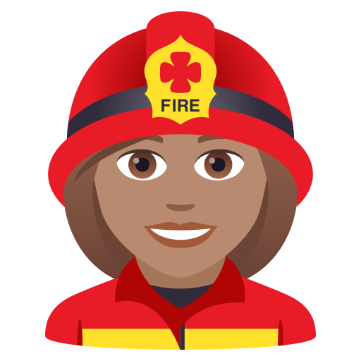 Feuerwehrfrau: Mittlere Hautfarbe