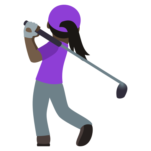 Golferin: Dunkle Hautfarbe