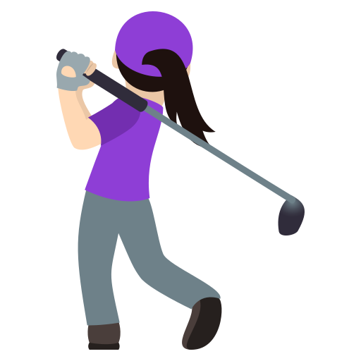 Golferin: Helle Hautfarbe