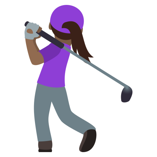 Golferin: Mitteldunkle Hautfarbe