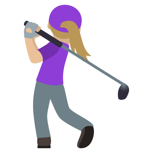 Golferin: Mittelhelle Hautfarbe