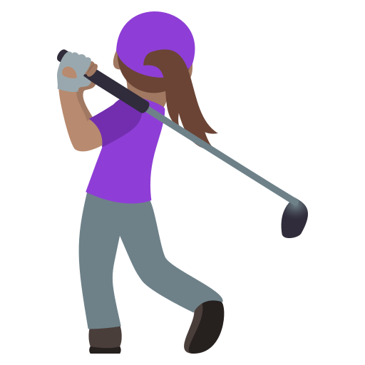 Golferin: Mittlere Hautfarbe