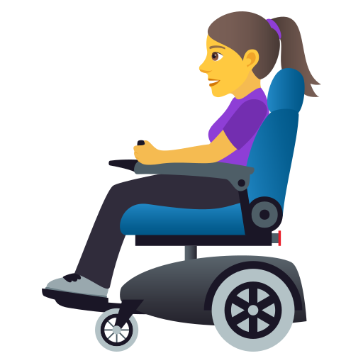 Frau In Elektrischem Rollstuhl