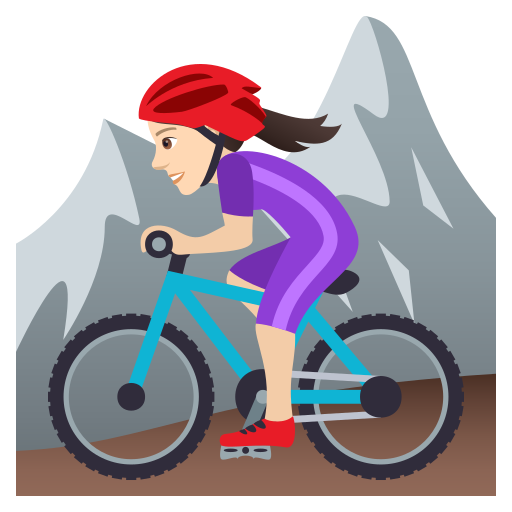 Mountainbikerin: Helle Hautfarbe