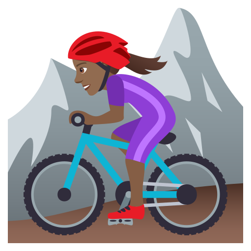 Mountainbikerin: Mitteldunkle Hautfarbe