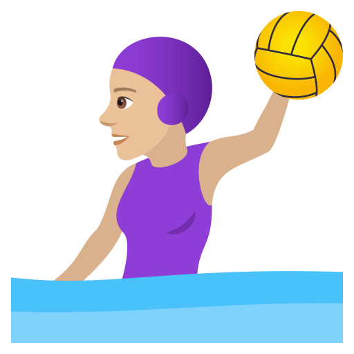 Wasserballspielerin: Mittelhelle Hautfarbe