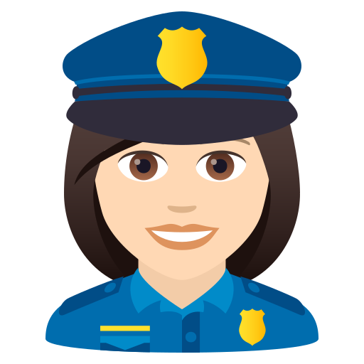 Polizistin: Helle Hautfarbe