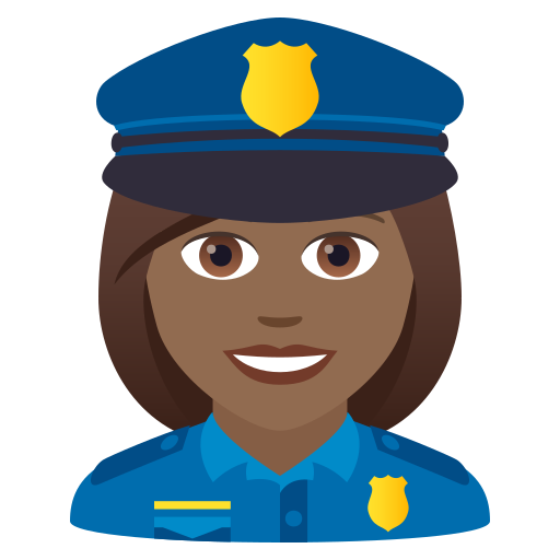 Polizistin: Mitteldunkle Hautfarbe