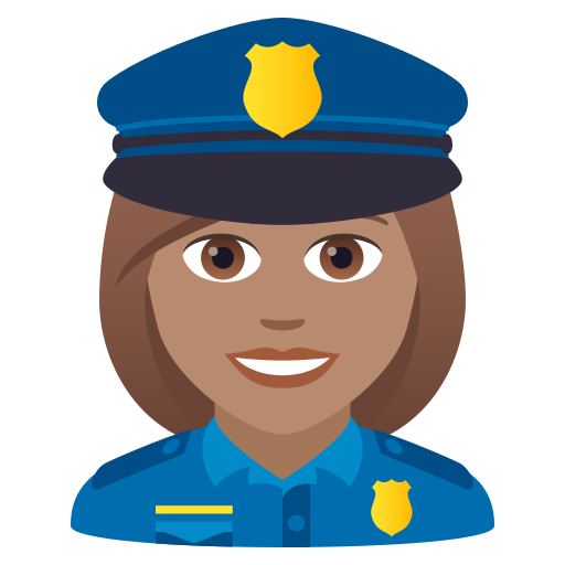 Polizistin: Mittlere Hautfarbe