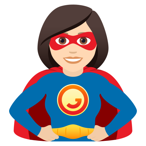 Superheldin: Helle Hautfarbe