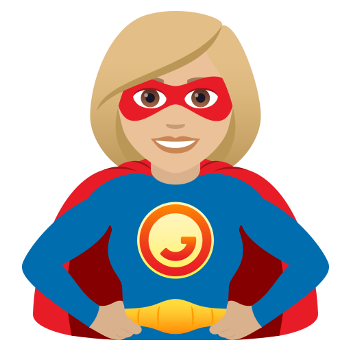 Superheldin: Mittelhelle Hautfarbe