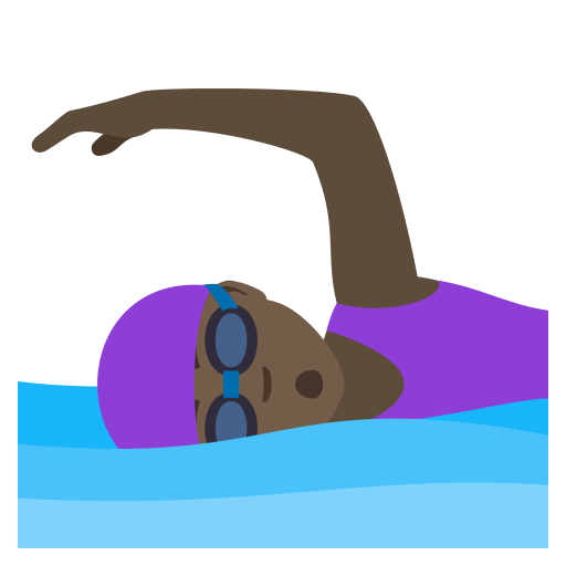 Schwimmerin: Dunkle Hautfarbe