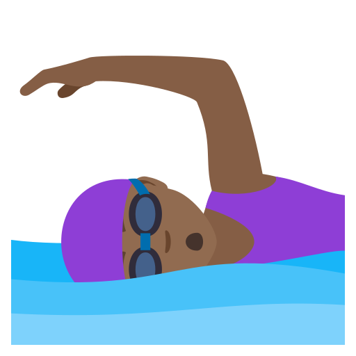 Schwimmerin: Mitteldunkle Hautfarbe