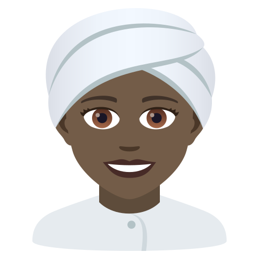 Frau Mit Turban: Dunkle Hautfarbe