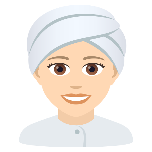 Frau Mit Turban: Helle Hautfarbe