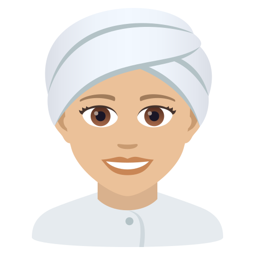 Frau Mit Turban: Mittelhelle Hautfarbe