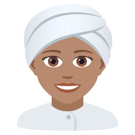 Frau Mit Turban: Mittlere Hautfarbe
