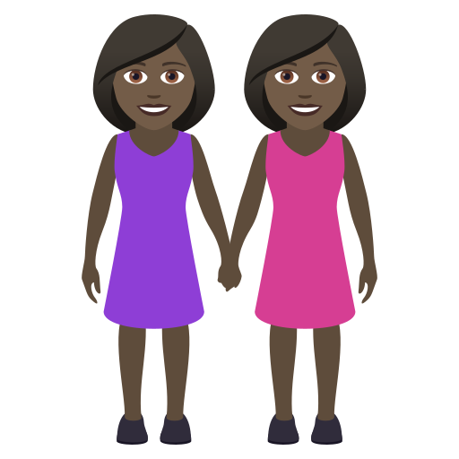 Händchen Haltende Frauen: Dunkle Hautfarbe