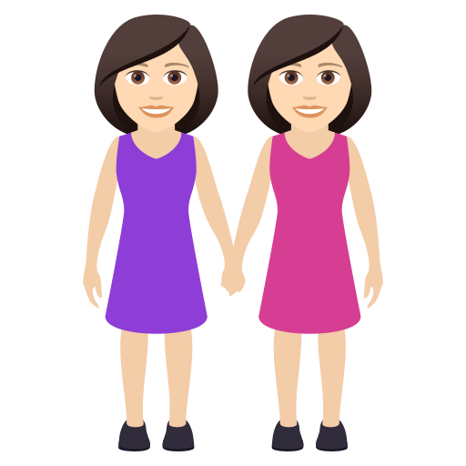 Händchen Haltende Frauen: Helle Hautfarbe