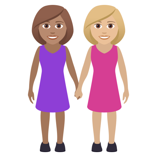 Händchen Haltende Frauen: Mittlere Hautfarbe, Mittelhelle Hautfarbe