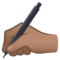 Schreibende Hand: Mittlere Hautfarbe
