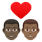 Coppia Con Cuore: Uomo, Uomo, Carnagione Scura, Carnagione Medio-Scura