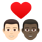 Coppia Con Cuore: Uomo, Uomo, Carnagione Chiara, Carnagione Scura