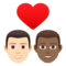 Coppia Con Cuore: Uomo, Uomo, Carnagione Chiara, Carnagione Medio-Scura