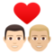 Coppia Con Cuore: Uomo, Uomo, Carnagione Chiara, Carnagione Medio-Chiara