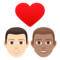Coppia Con Cuore: Uomo, Uomo, Carnagione Chiara, Carnagione Media