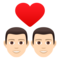 Coppia Con Cuore: Uomo, Uomo, Carnagione Chiara
