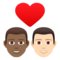 Coppia Con Cuore: Uomo, Uomo, Carnagione Medio-Scura, Carnagione Chiara