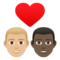Coppia Con Cuore: Uomo, Uomo, Carnagione Medio-Chiara, Carnagione Scura