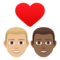 Coppia Con Cuore: Uomo, Uomo, Carnagione Medio-Chiara, Carnagione Medio-Scura