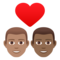 Coppia Con Cuore: Uomo, Uomo, Carnagione Media, Carnagione Medio-Scura