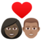 Coppia Con Cuore: Donna, Uomo, Carnagione Scura, Carnagione Media