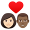 Coppia Con Cuore: Donna, Uomo, Carnagione Chiara, Carnagione Medio-Scura