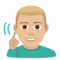 Uomo Con Problemi Di Udito: Carnagione Medio-Chiara