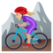 Ciclista Donna Di Mountain Bike: Carnagione Medio-Chiara