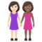 Due Donne Che Si Tengono Per Mano: Carnagione Chiara, Carnagione Medio-Scura