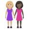 Due Donne Che Si Tengono Per Mano: Carnagione Medio-Chiara, Carnagione Scura