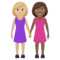 Due Donne Che Si Tengono Per Mano: Carnagione Medio-Chiara, Carnagione Medio-Scura