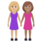 Due Donne Che Si Tengono Per Mano: Carnagione Medio-Chiara, Carnagione Media