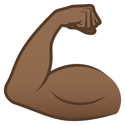 Napięty biceps: Średnio Ciemny Odcień Skóry