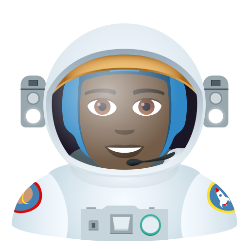 Mężczyzna astronauta: Ciemny Odcień Skóry
